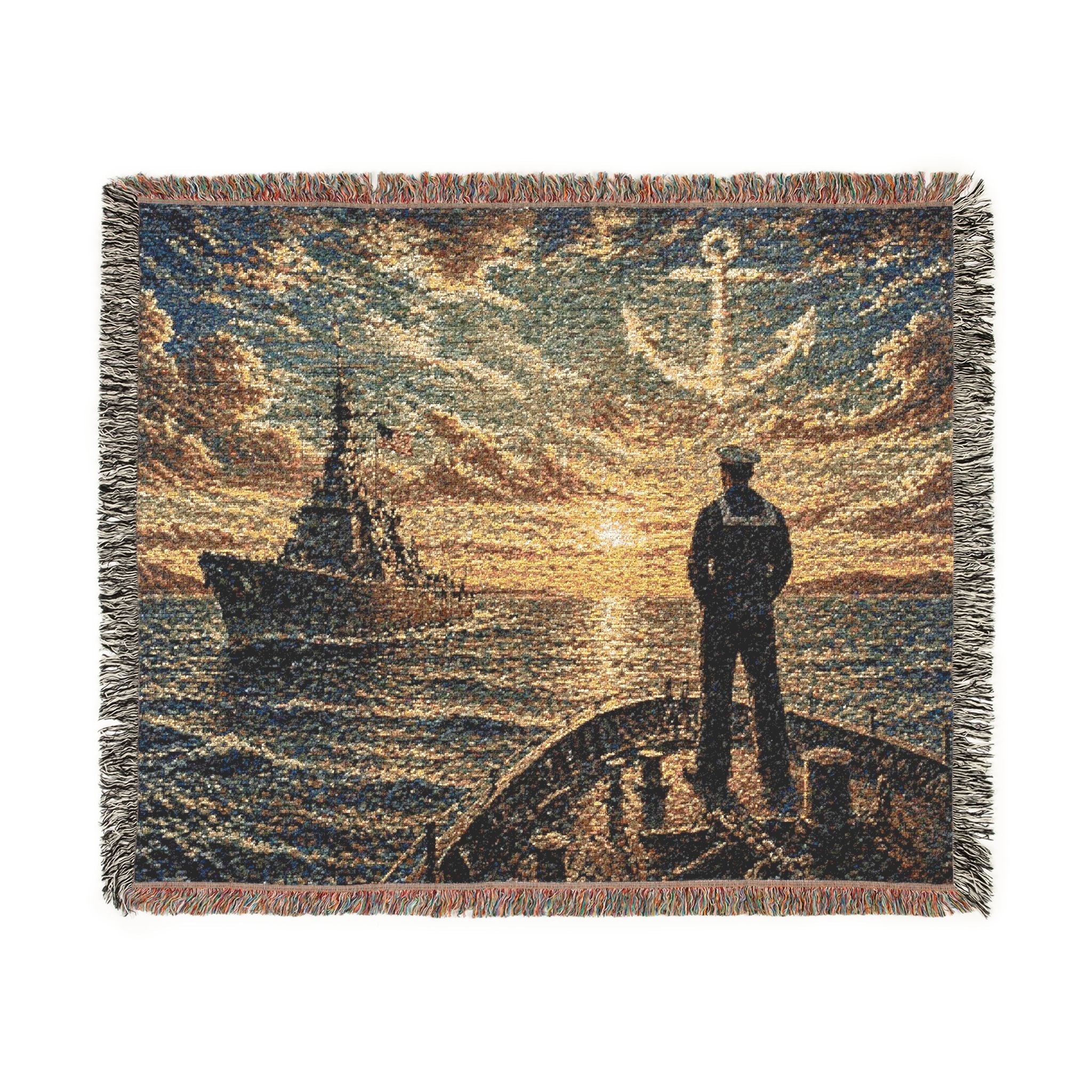Navy Branch Blanket