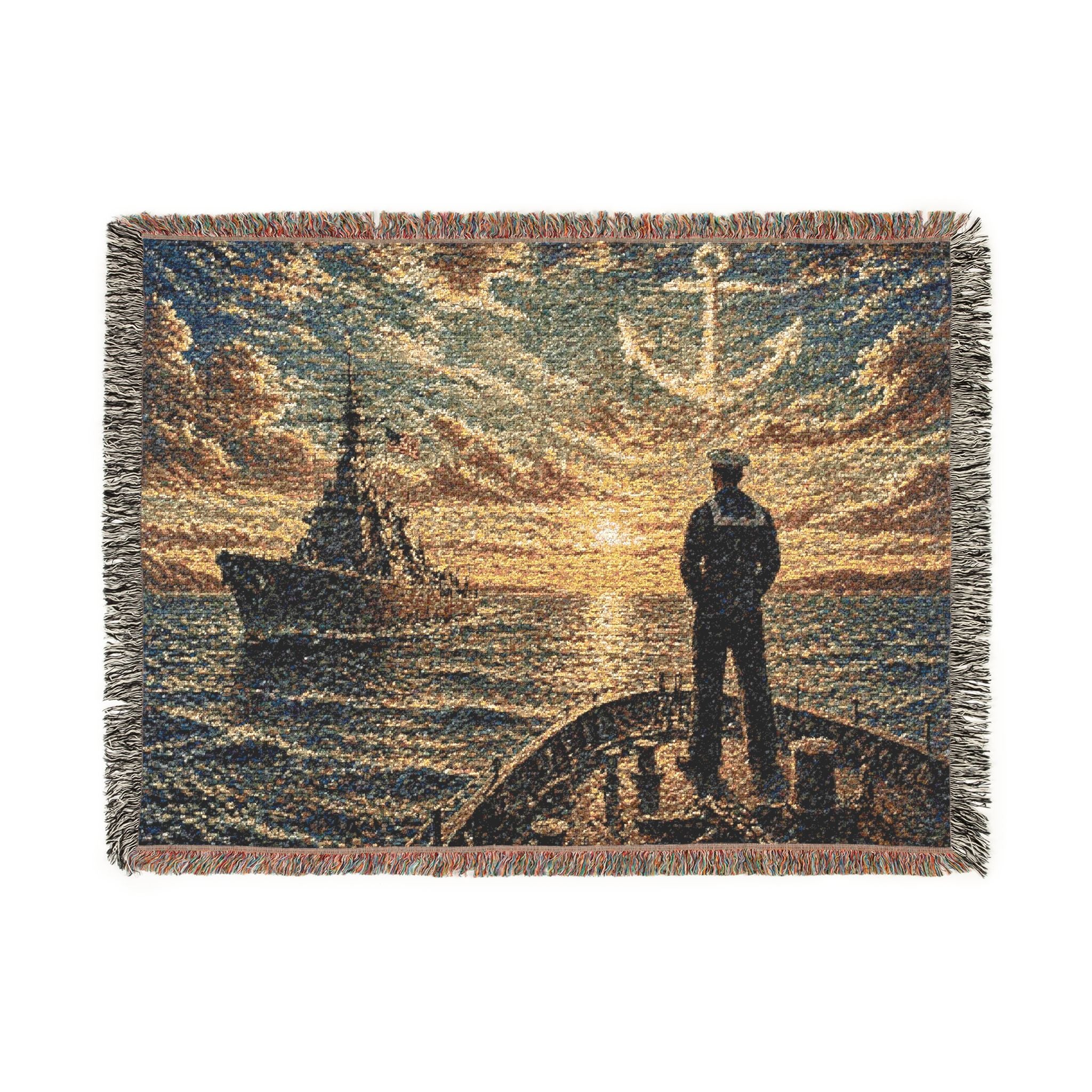 Navy Branch Blanket