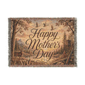 Happy Mother's Day Woven Blanket — Scenic Lakeside Tribute Gift