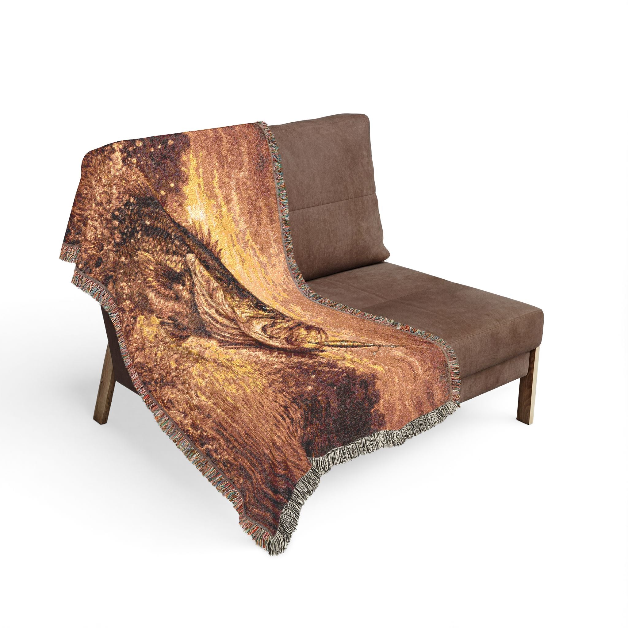 Woven Blanket — Leaping Bass Fishing Throw Blanket